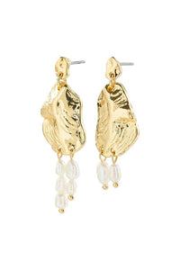 Bloom Recycled Oorbellen - Wit/Goud