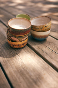 HKliving 70's Ceramics Noodle Bowls - Seabreeze