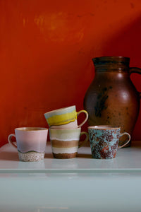 HKliving 70's Keramiek Koffie Mokken - Valley