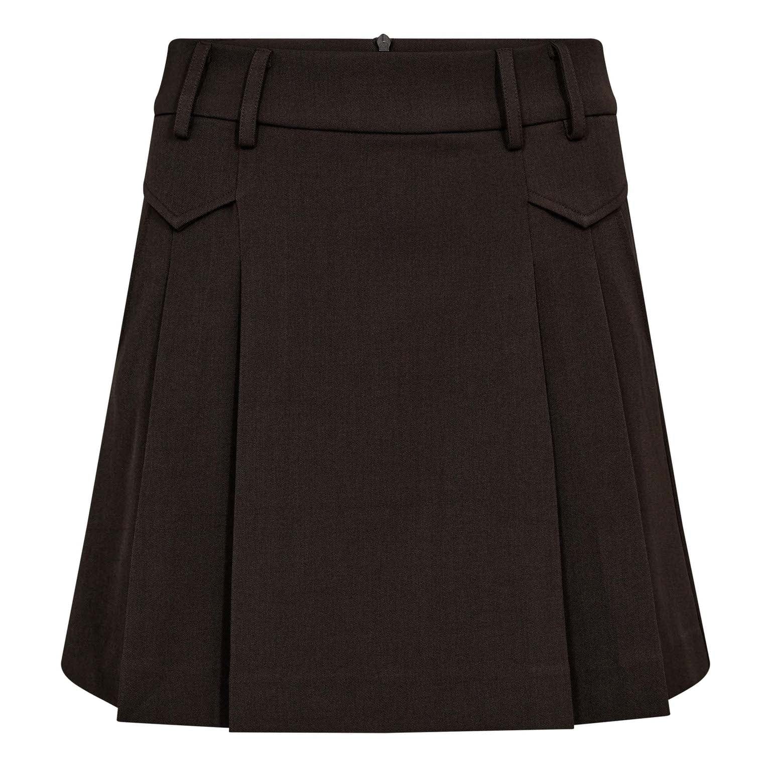 LunaCC Pleat Pocket Mini Skirt - Bruin