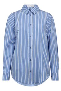 Bow Candy Twist Gestreepte Blouse - Blauw