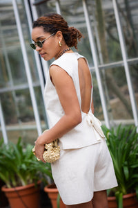 Rafli Ramie Top - Beige