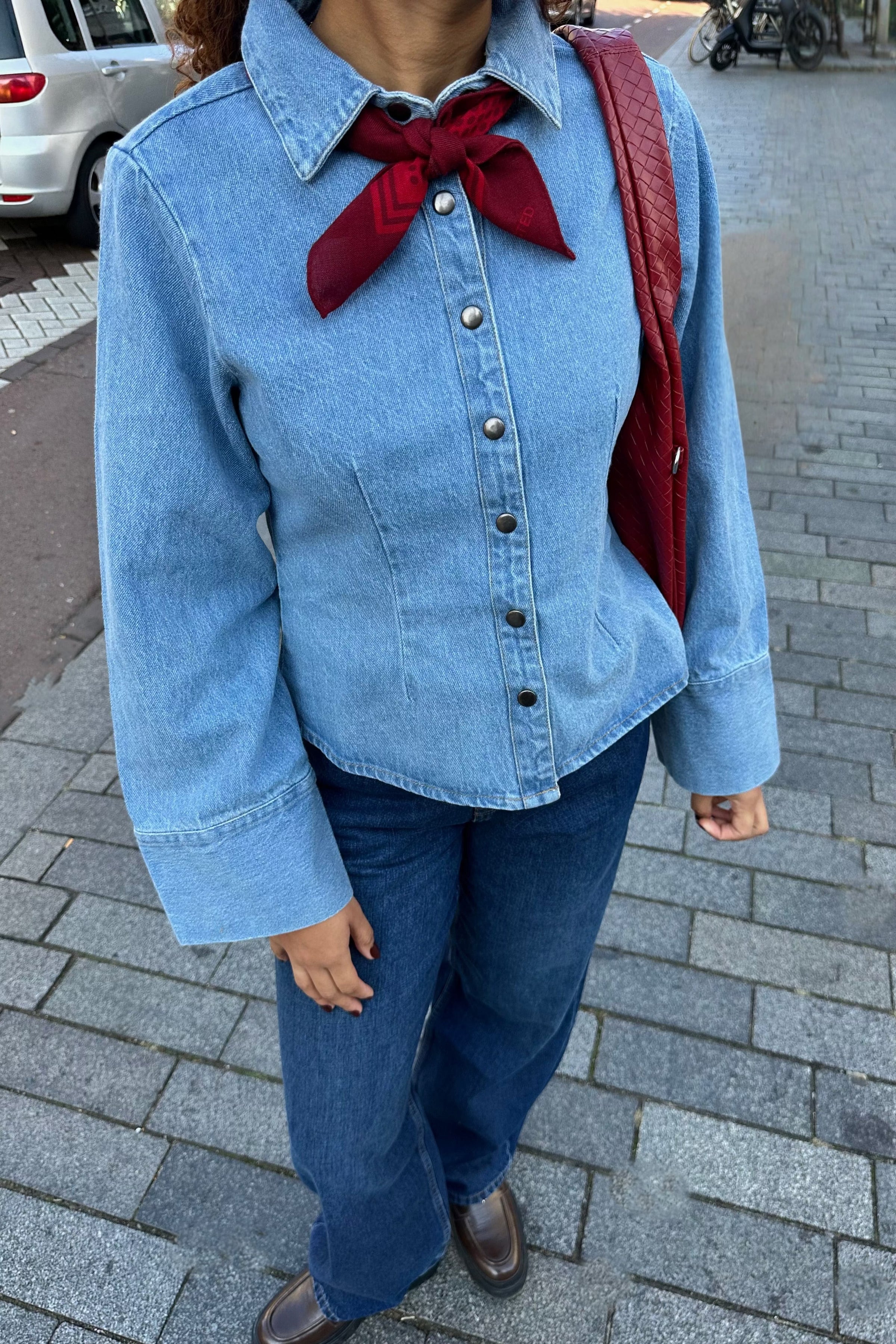 Rosa Denim Blouse - Blauw