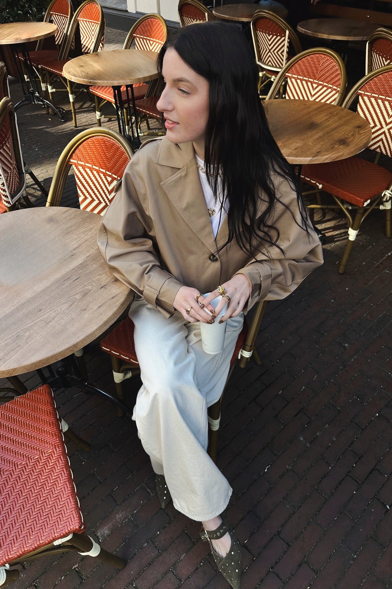 YASEmira Korte Trenchcoat - Beige