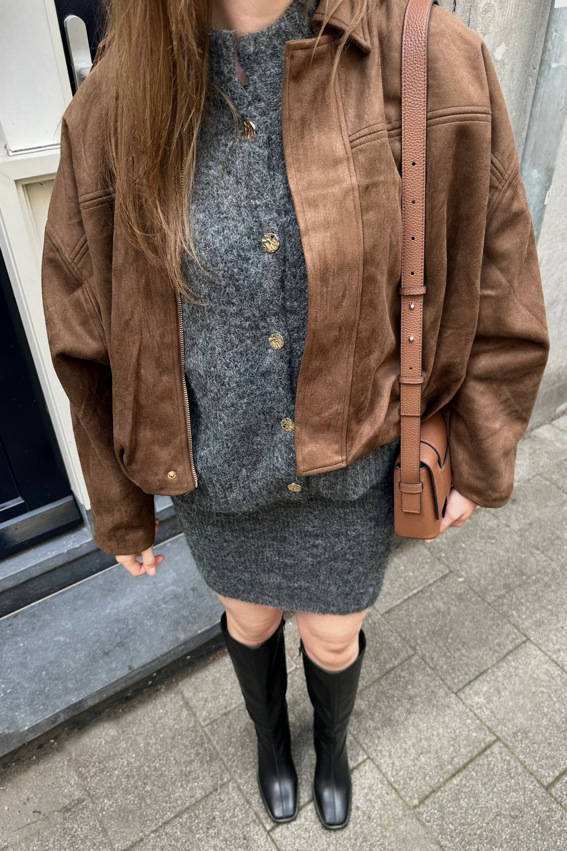 Taura Fluffy Vest - Grijs