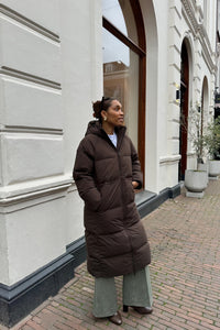 SLFMaya Puffer Jas - Donkerbruin