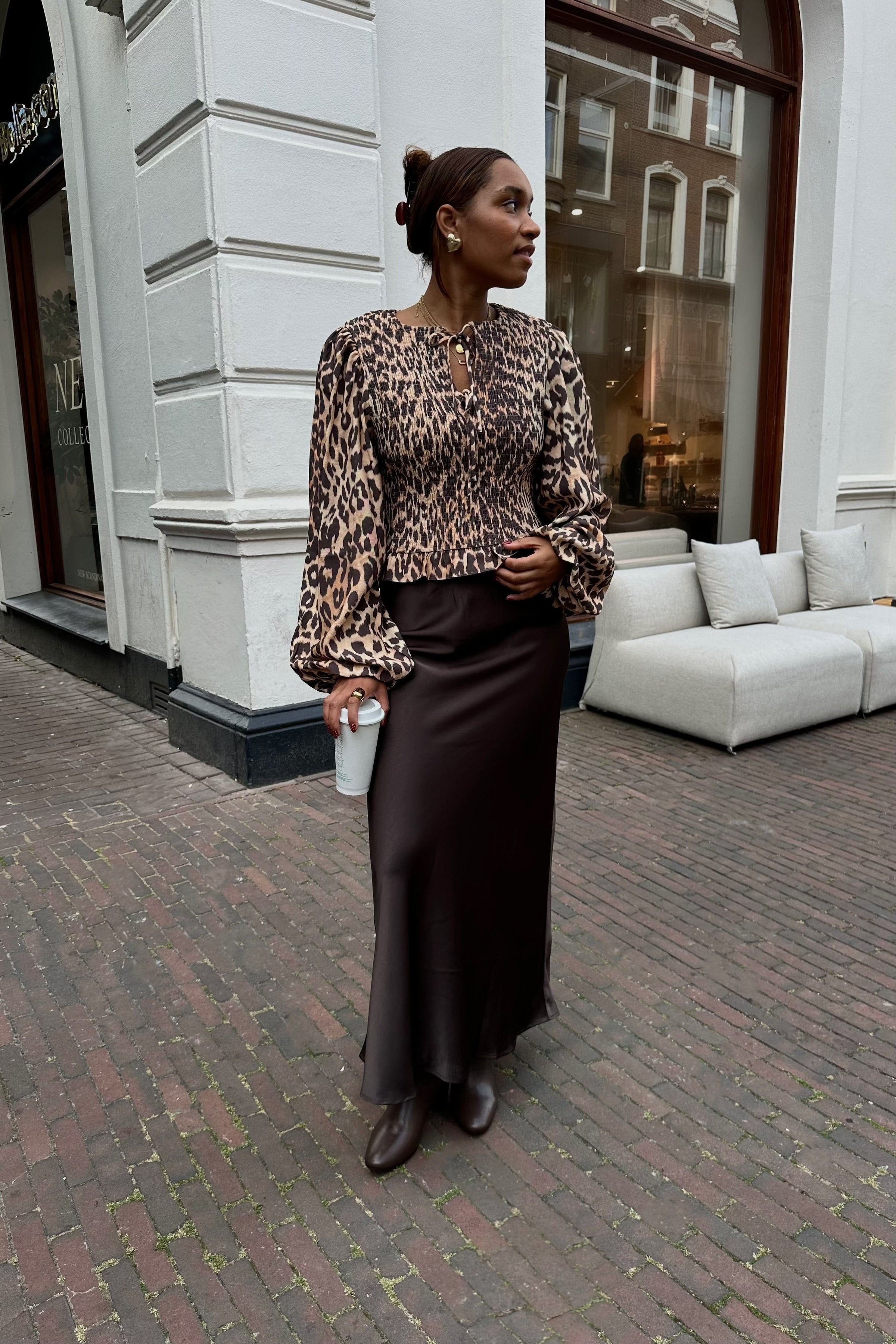 Elin Blouse - Bruin