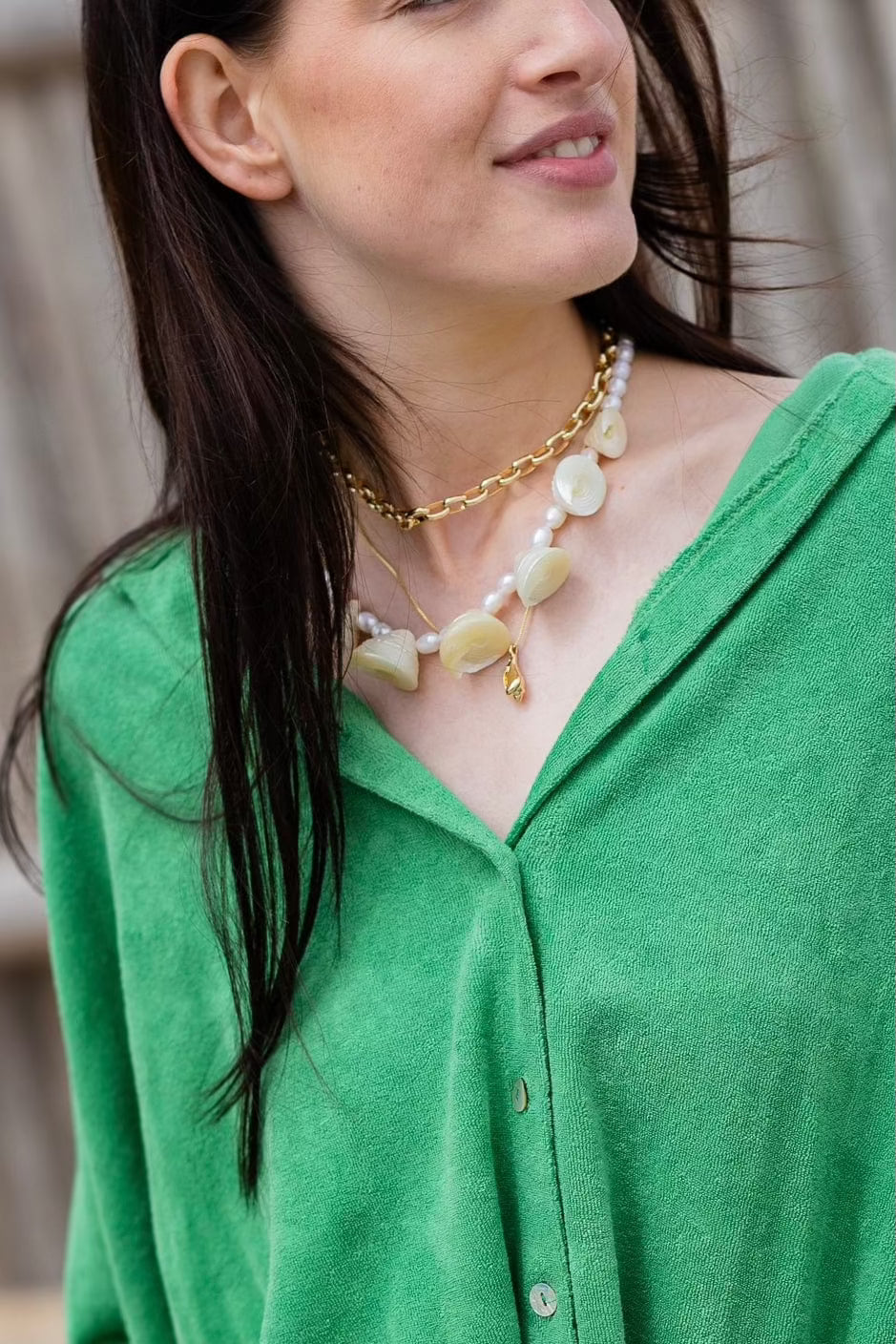 Boris Shell Necklace - Wit