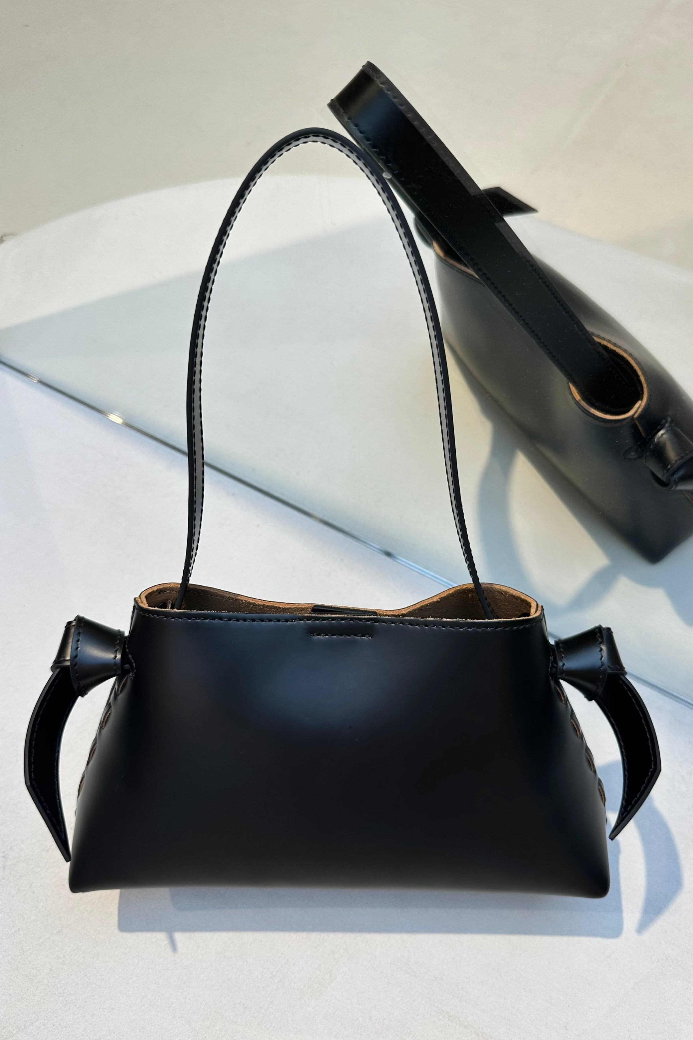 SLFStella Mini Leren  Tas - Zwart