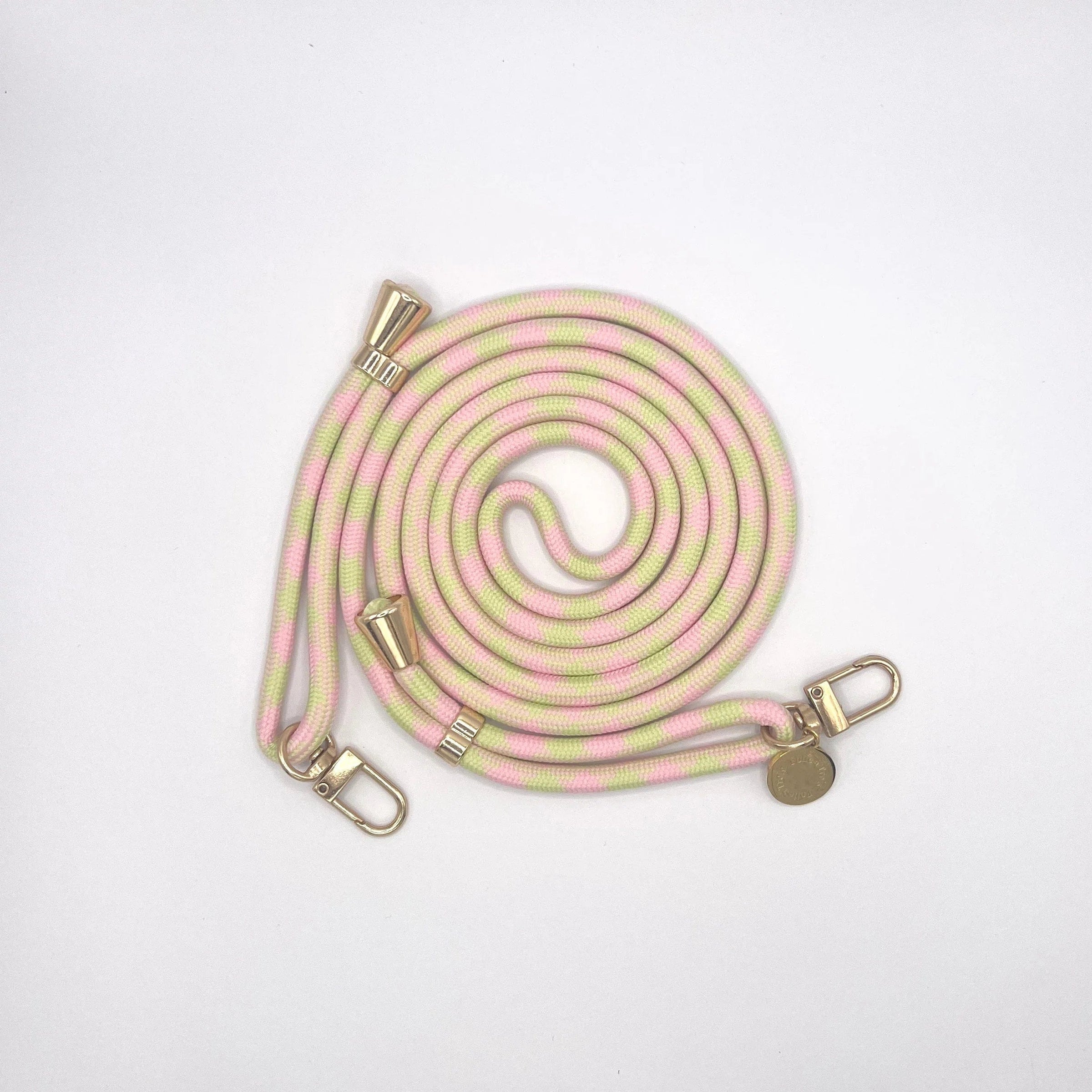 Multi Kleurrijk Lang Telefoonkoord - Beige/Roze/Groen