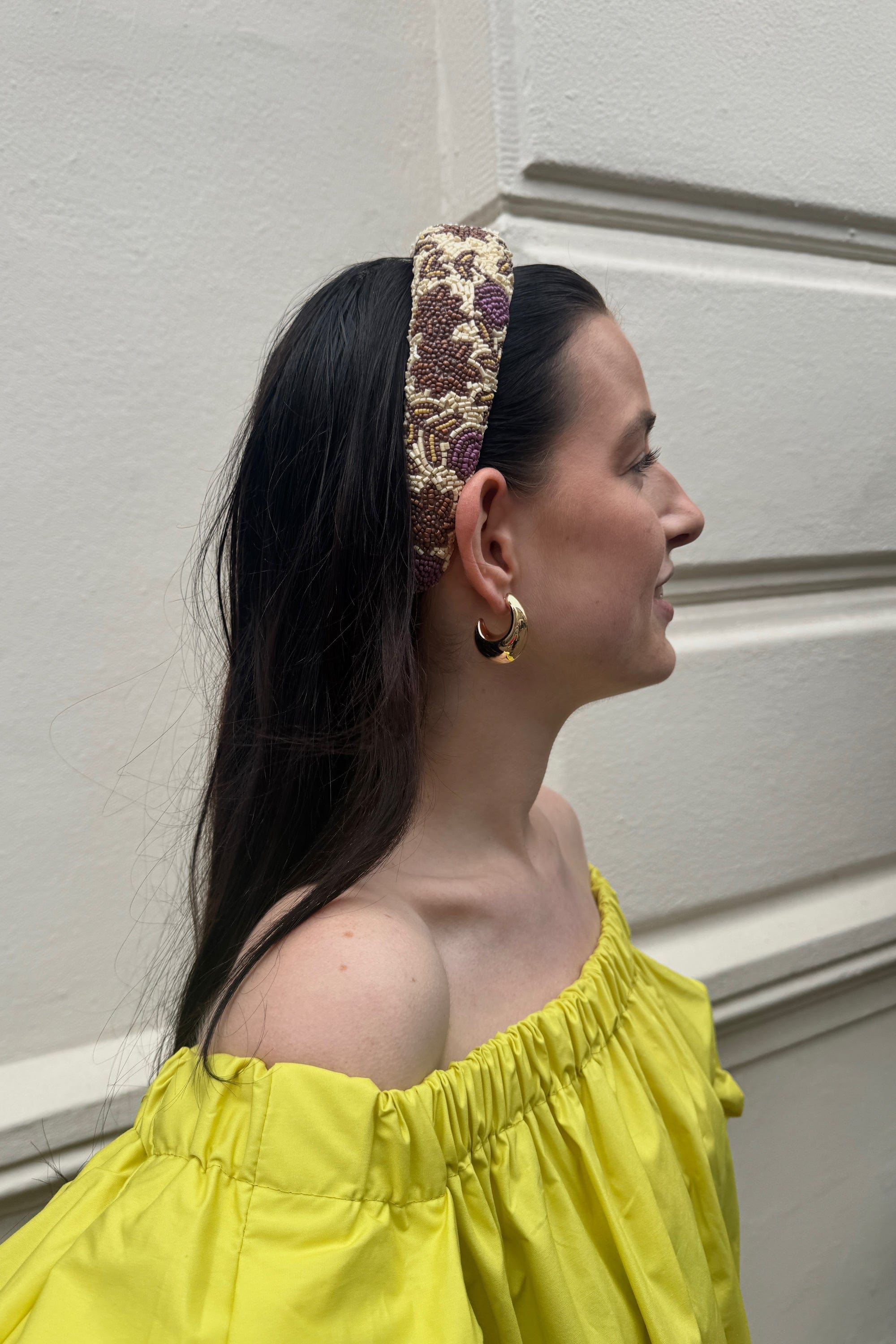Florisa Wide Kralen Haarband