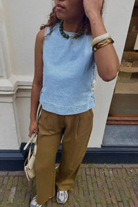 Svetlana Gevlochten Top - Blauw