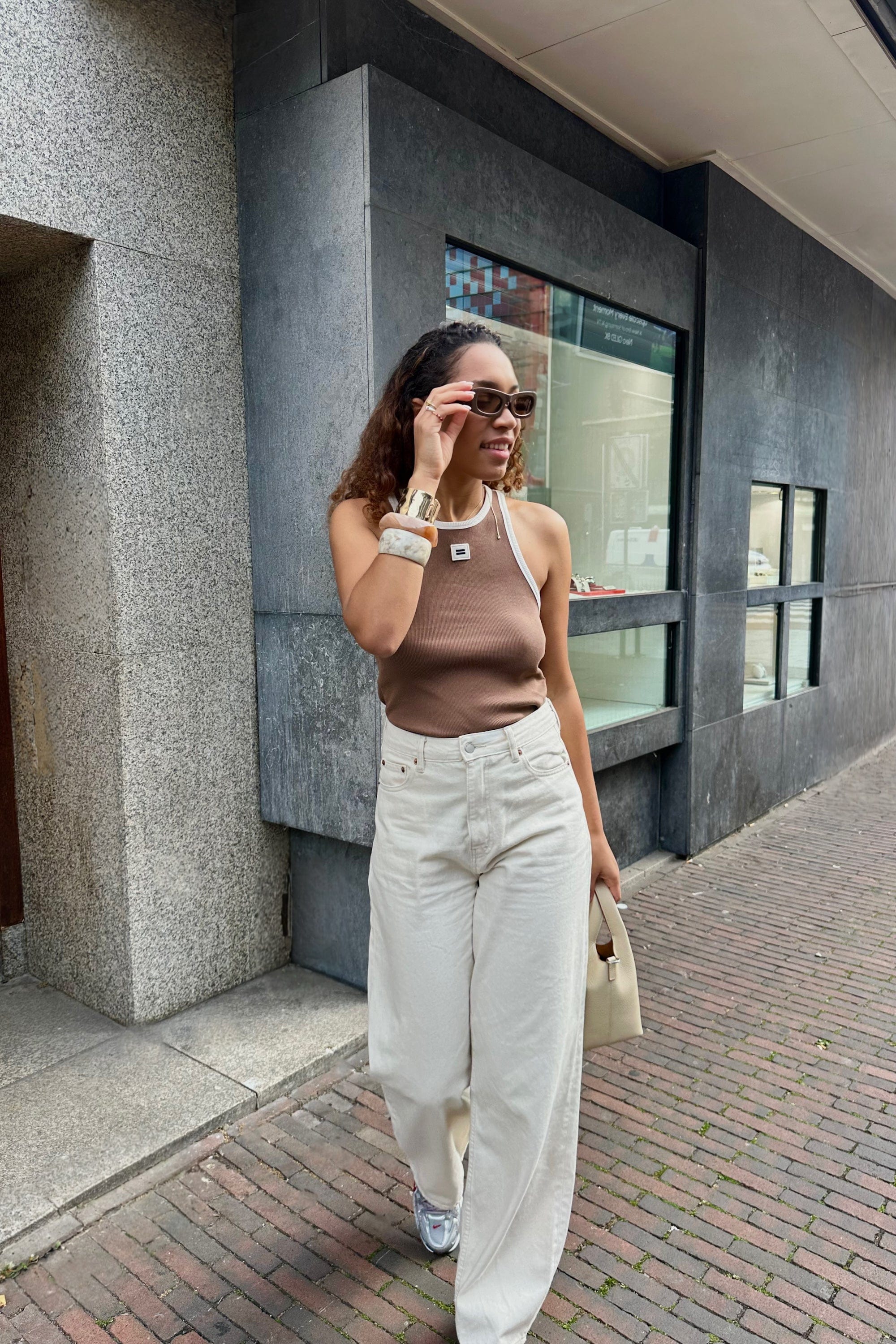 Tank Top Rib Contrast - Bruin