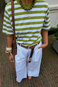 Wide Twill Pants - Wit