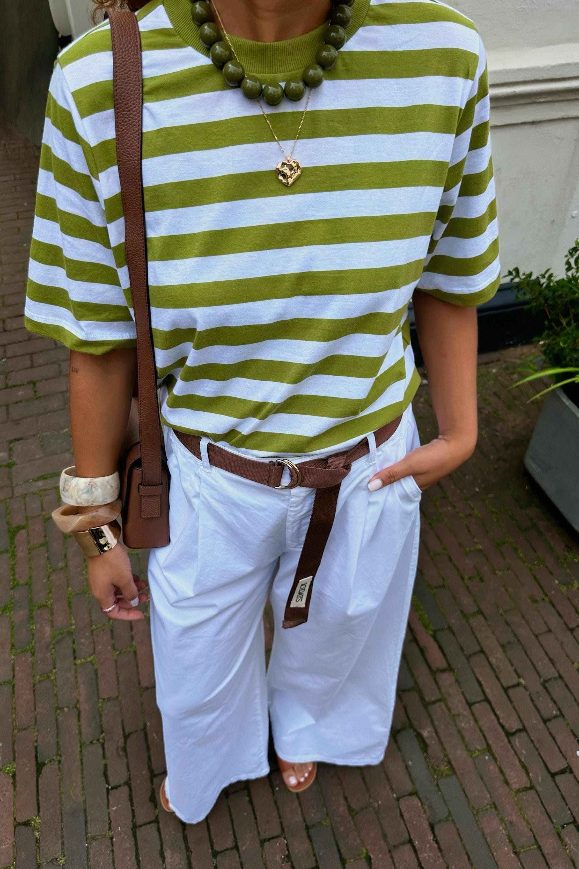 Wide Twill Pants - Wit