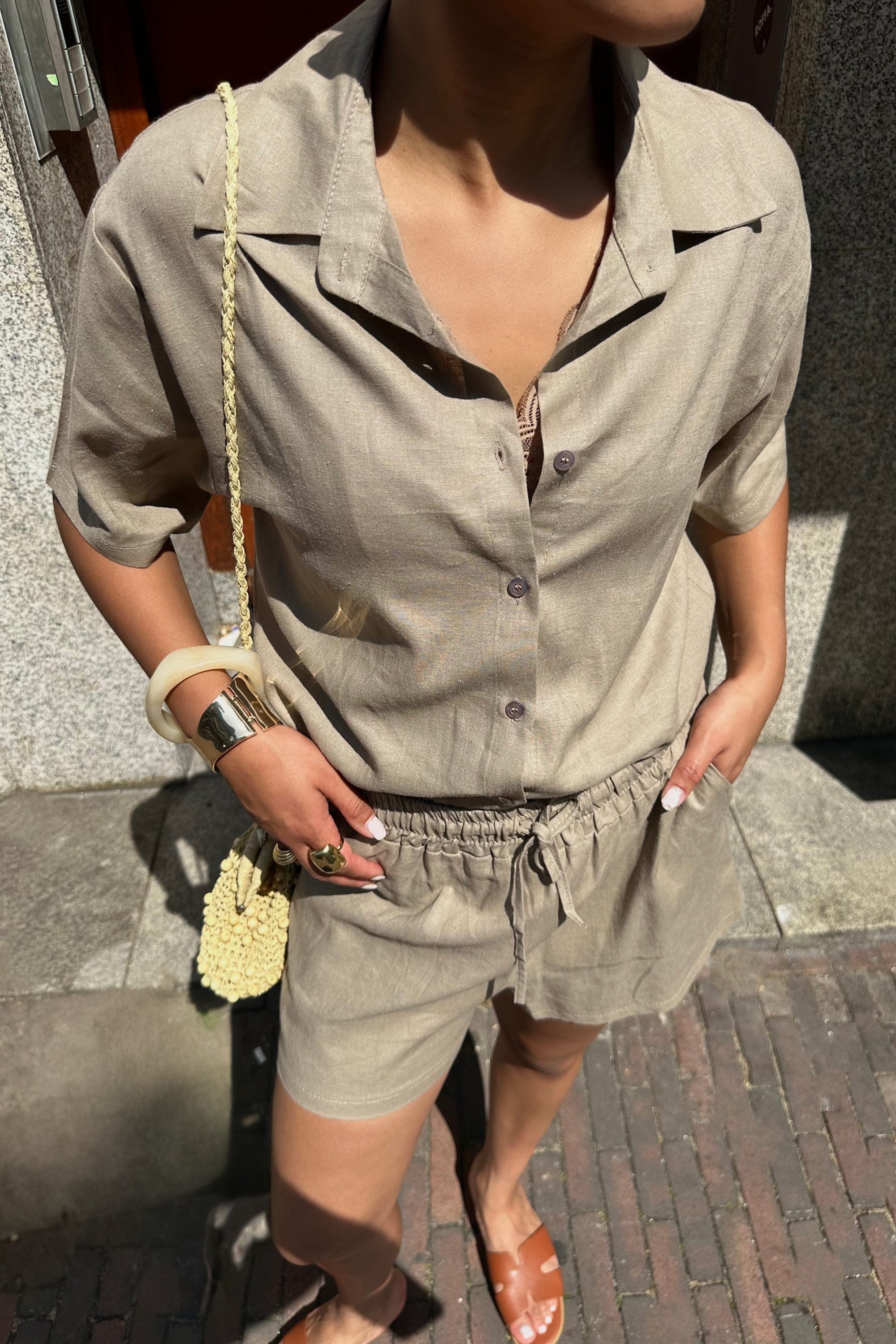 Mika Korte Broek - Taupe