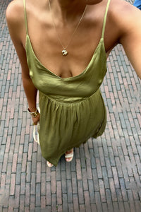 Savani Long Soft Dress - Groen