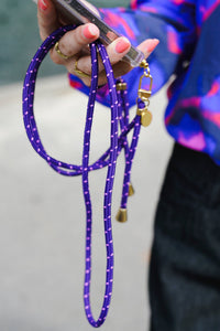 Multi Kleurrijk Lang Telefoonkoord - Blauw/Roze