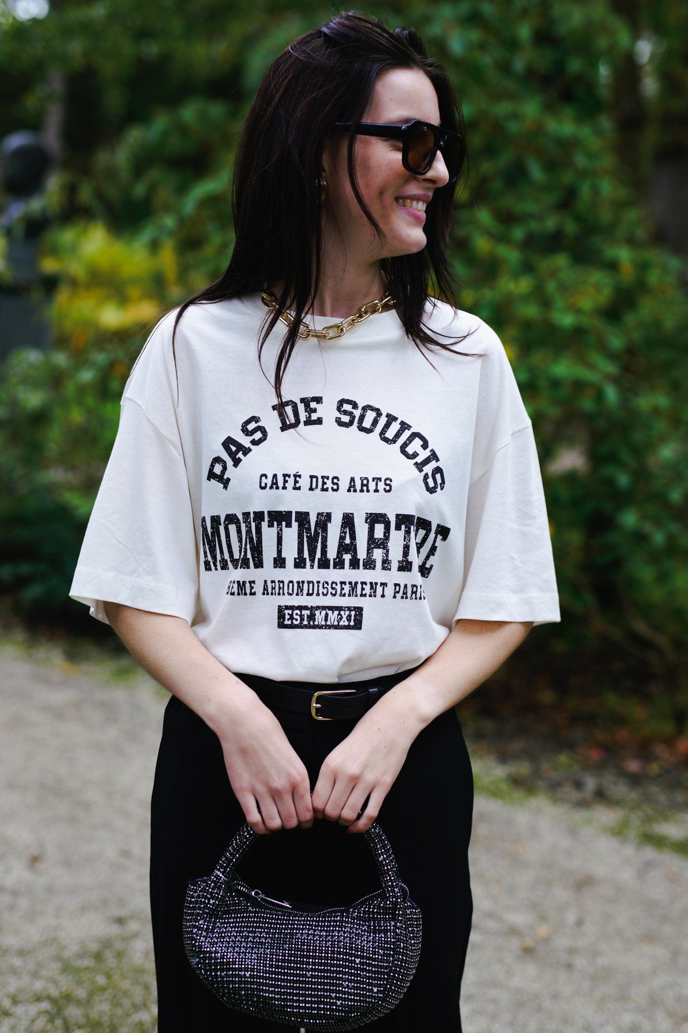 Vola Lange Wijde Broek - Zwart