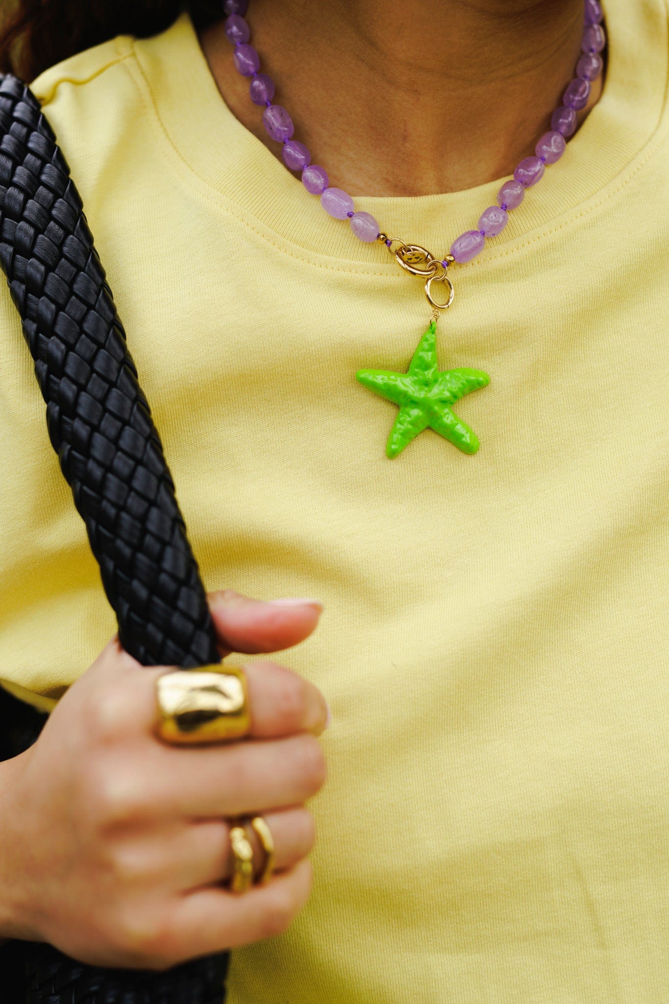 Bobby Groene Ster Ketting - Lila