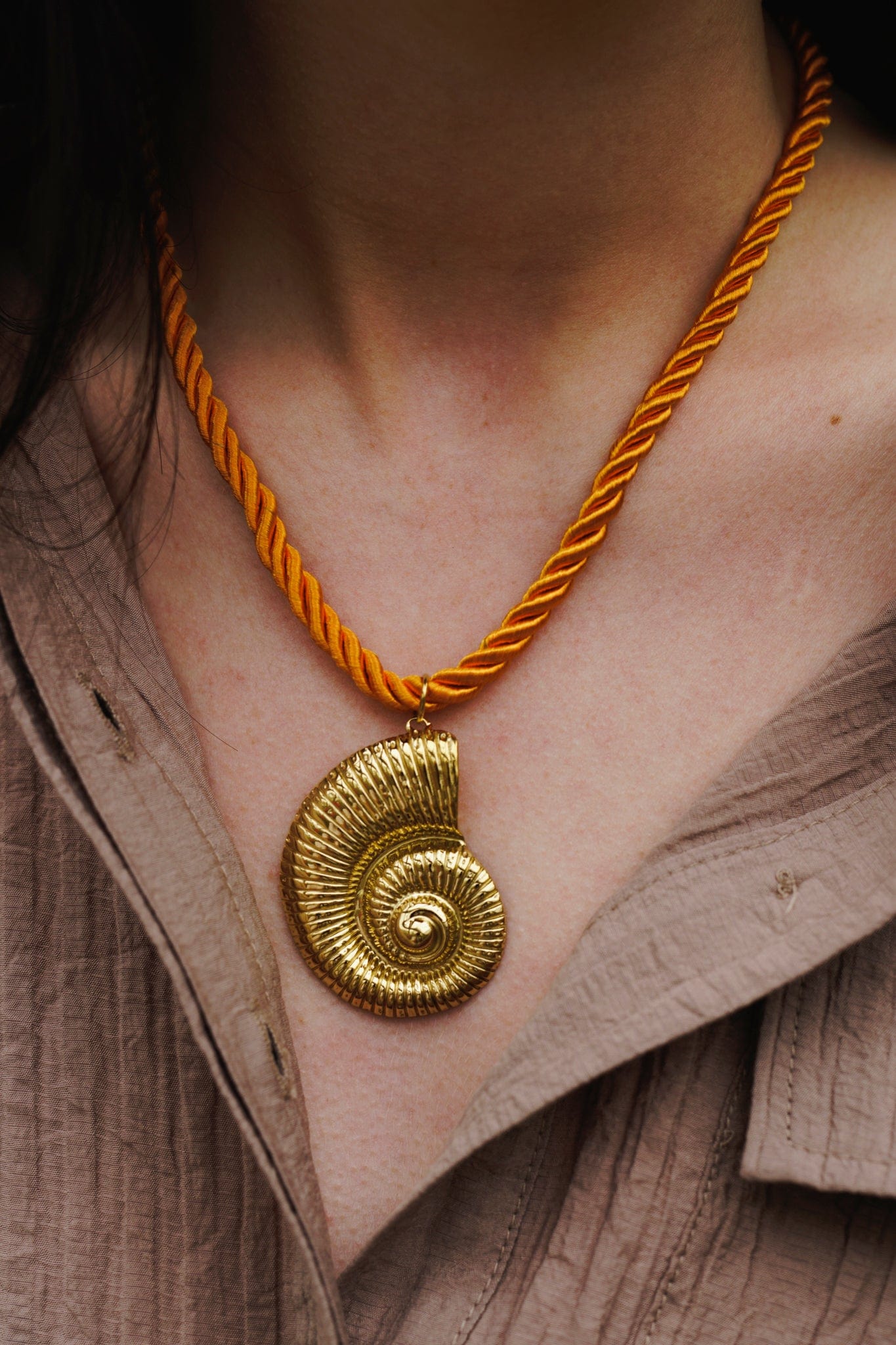 Schelp Ketting - Oranje