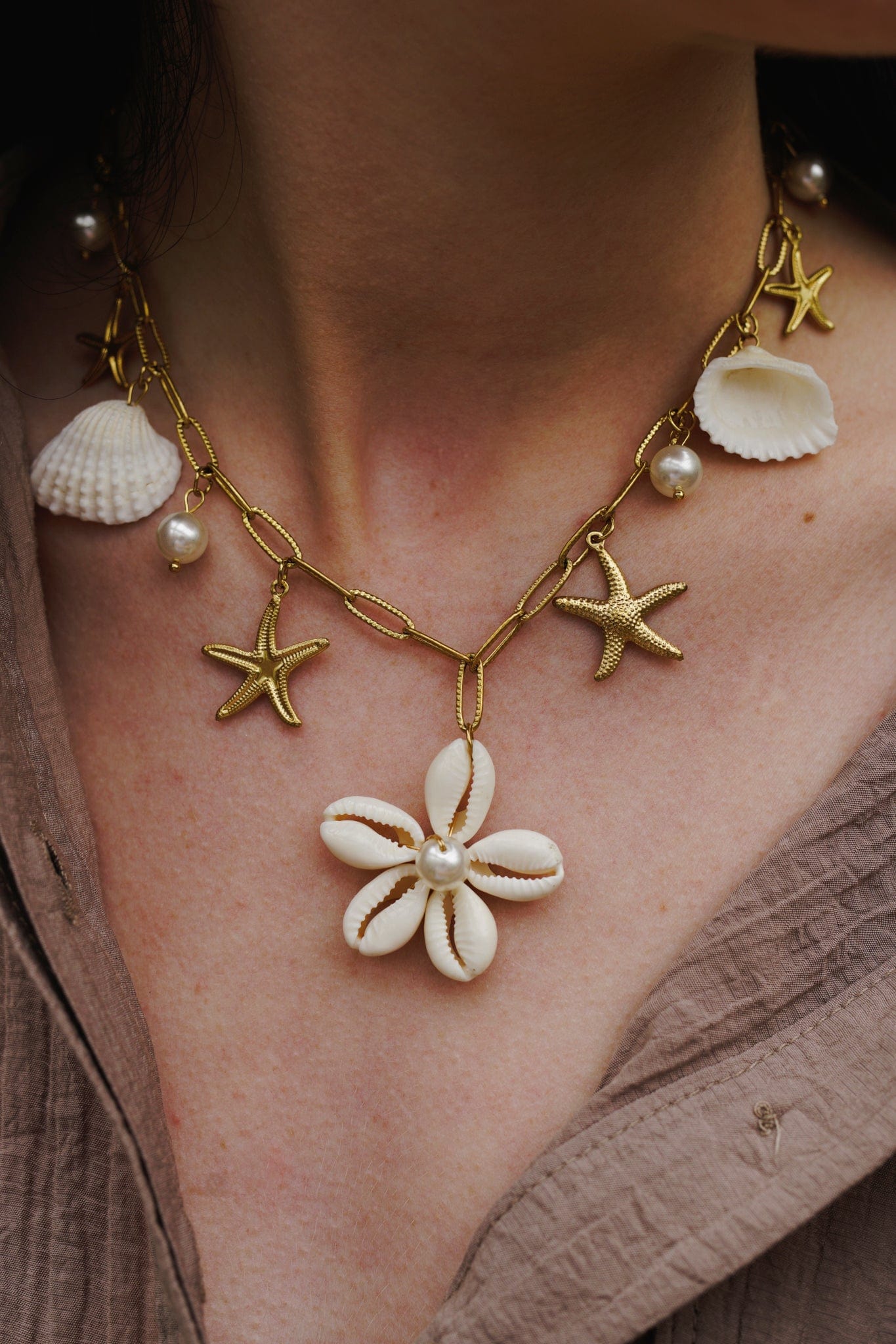 Schelpen Ketting - Goud