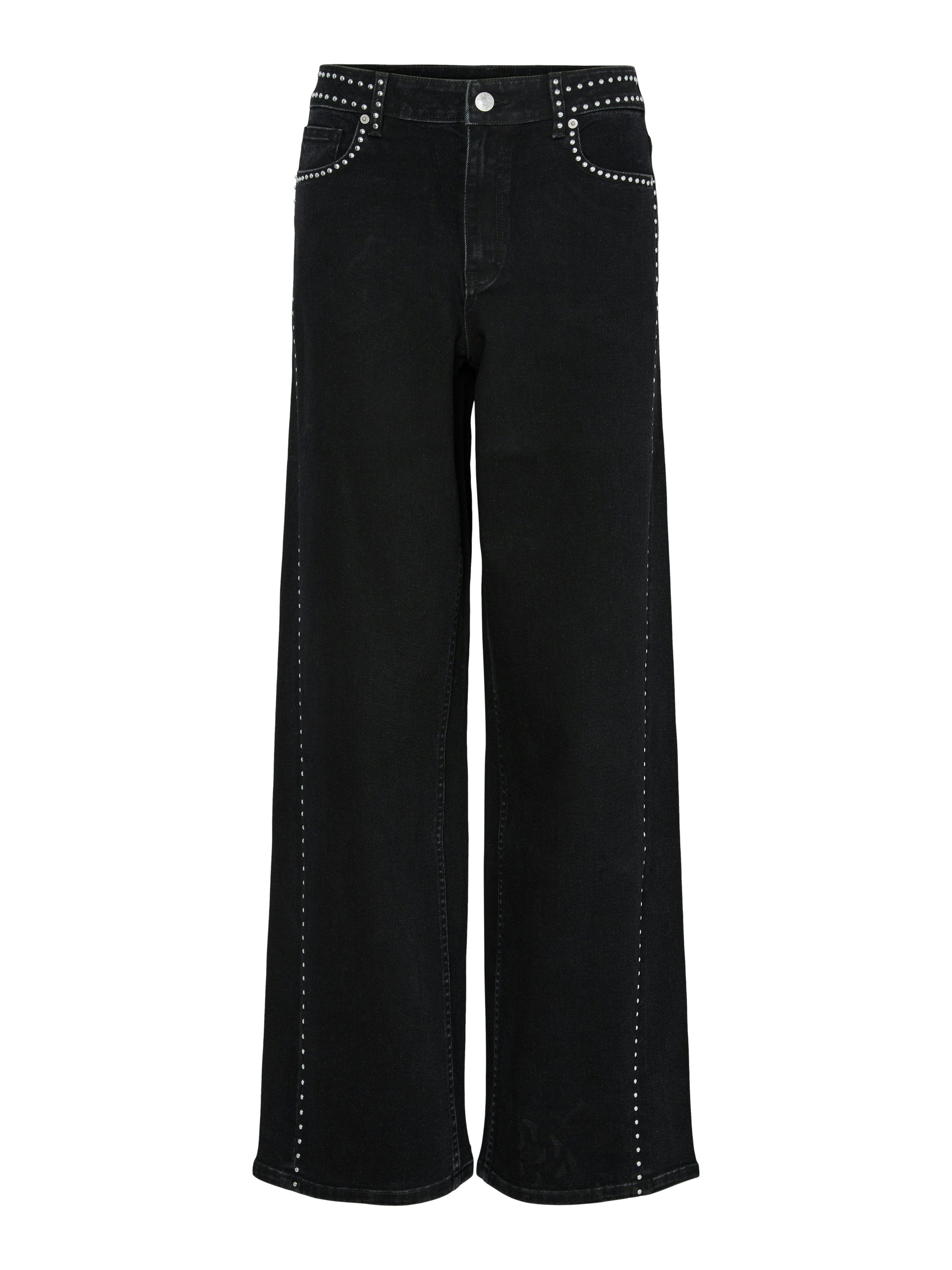YASNoelle Studded Jeans - Zwart