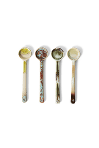 HKliving 70'S keramiek Grote Lepels - Breeze (set van 4)