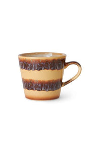 HKliving 70'S keramiek Cappuccino Mok - Cliffs