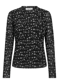 L'Amitié Mesh Top - Zwart