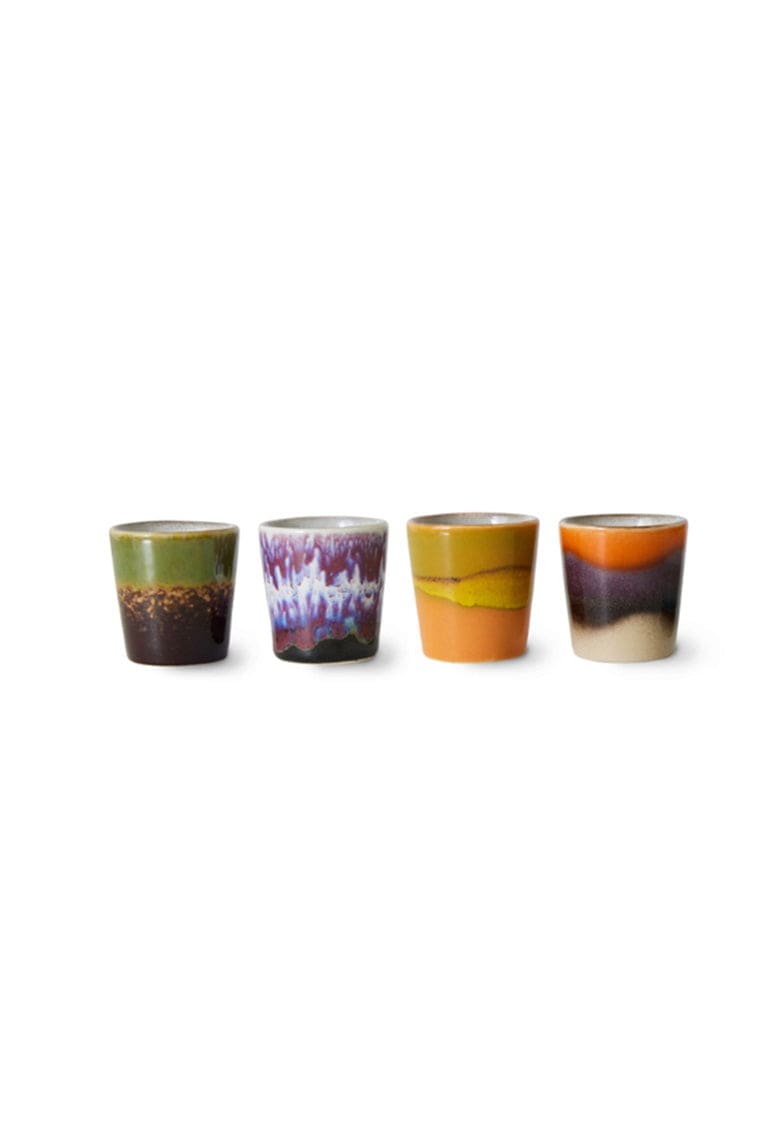 Jaren 70 Keramiek Eierkopjes - Eiland (Set van 4)