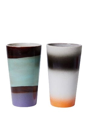 ACE7172, HK LIVING, 70'S CERAMICS LATTE MUGS BOOGIE