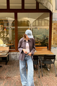 OdemCC Check Blouse - Donker Bruin