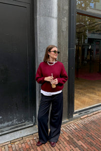 Olivia Mohair Trui - Burgundy