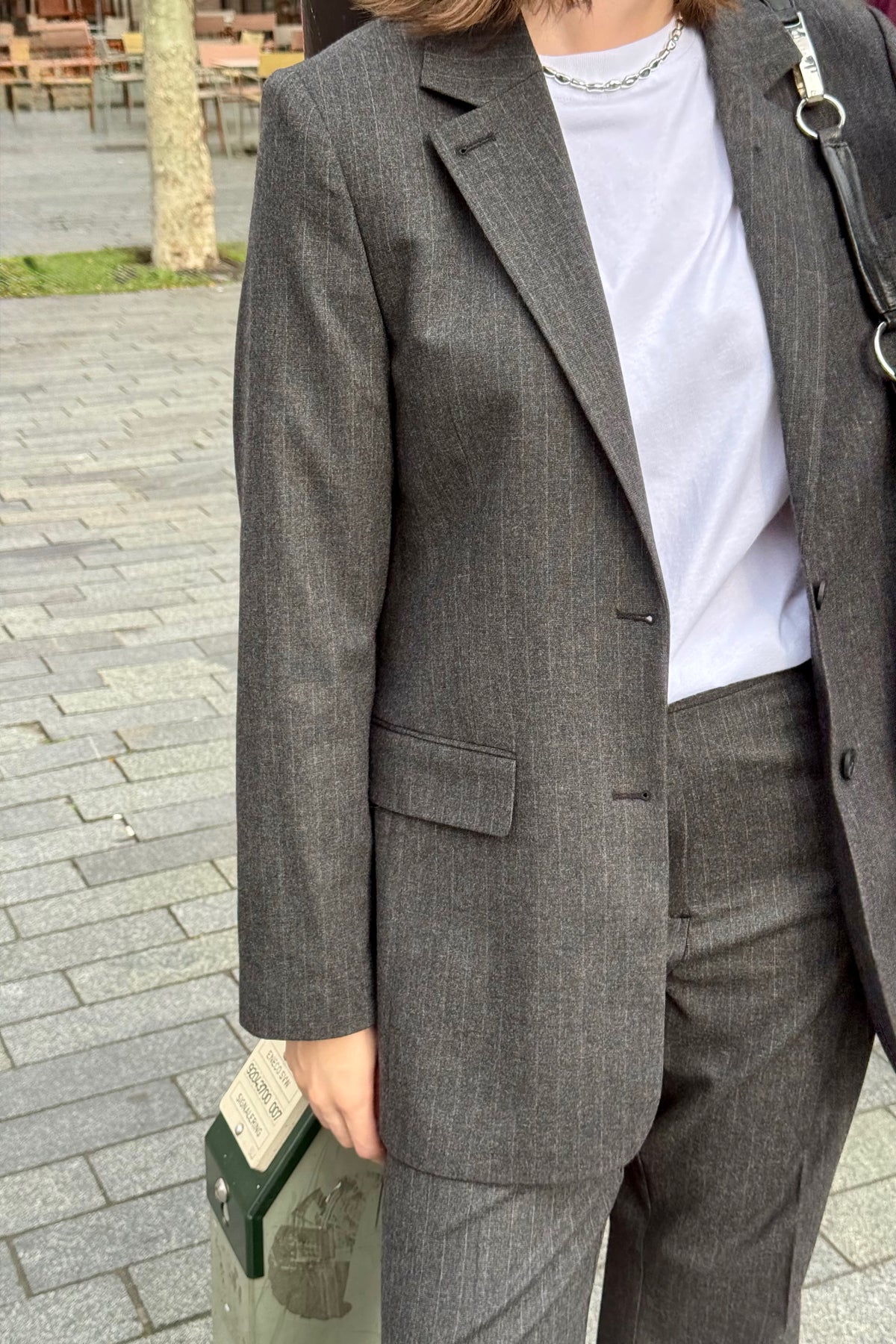 SLWOversized Malia Blazer - Donkergrijs