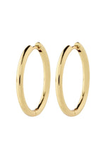 Charm Large Hoop Earrings - Gold