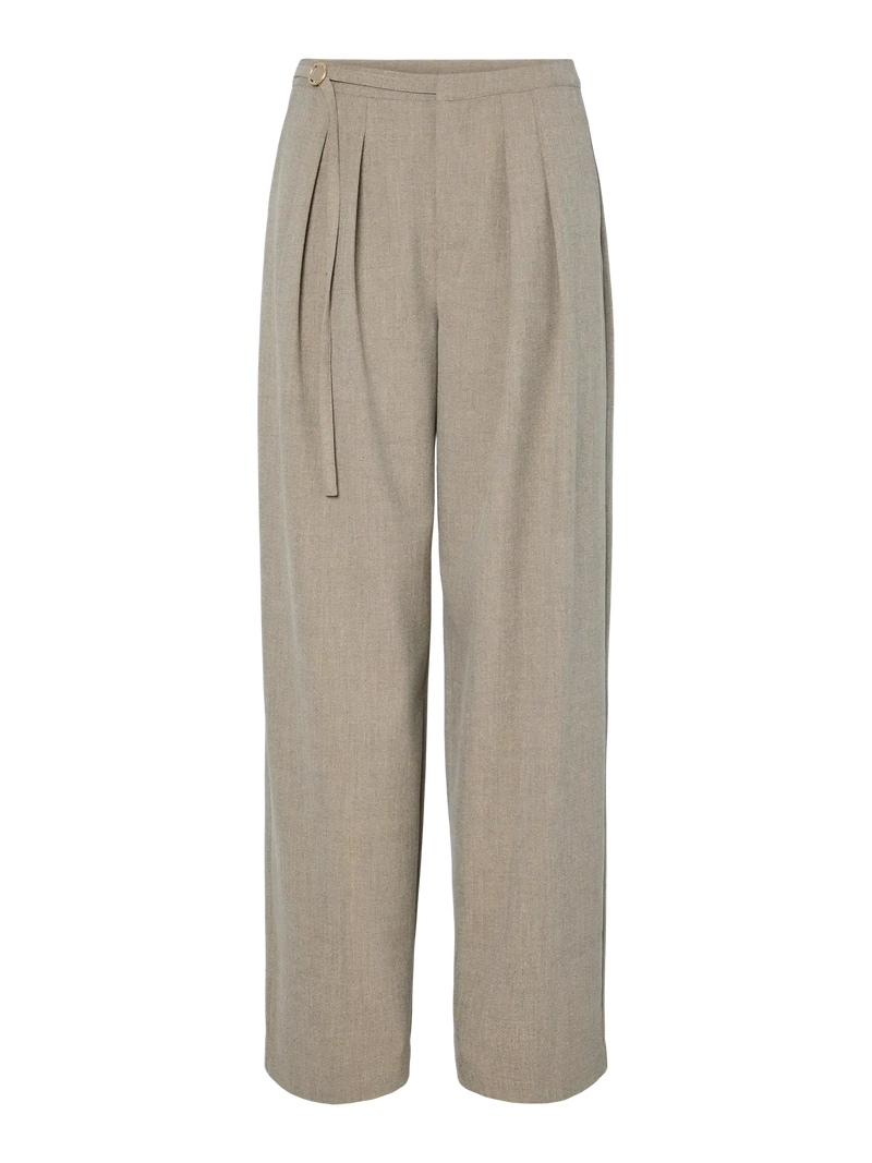 YASCaso Wijde Pantalon - Lichtbruin