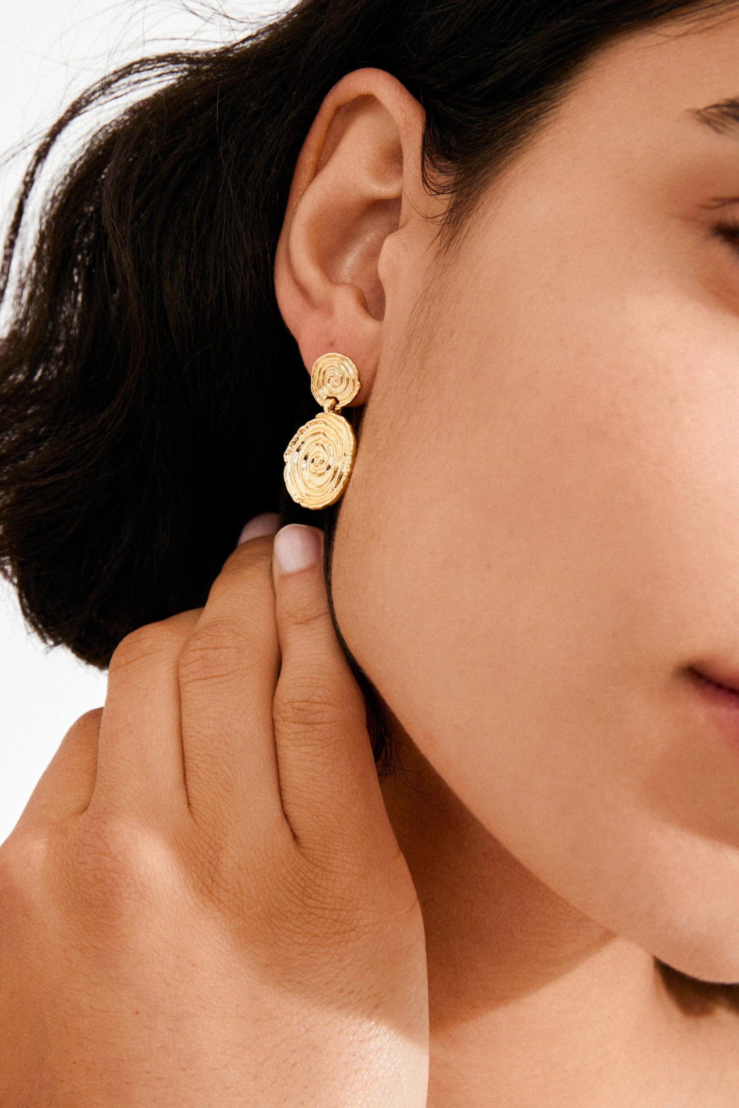 Air Ronde Oorbellen - Gold