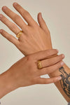 Star Recycled Ring - Goud