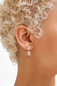 Ember Kleine Strass Oorbellen - Goud