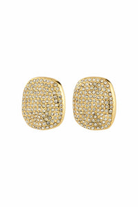 Ember Grote Strass Oorbellen - Goud