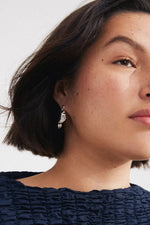 Bloom Recycled Earrings - Wit/Zilver