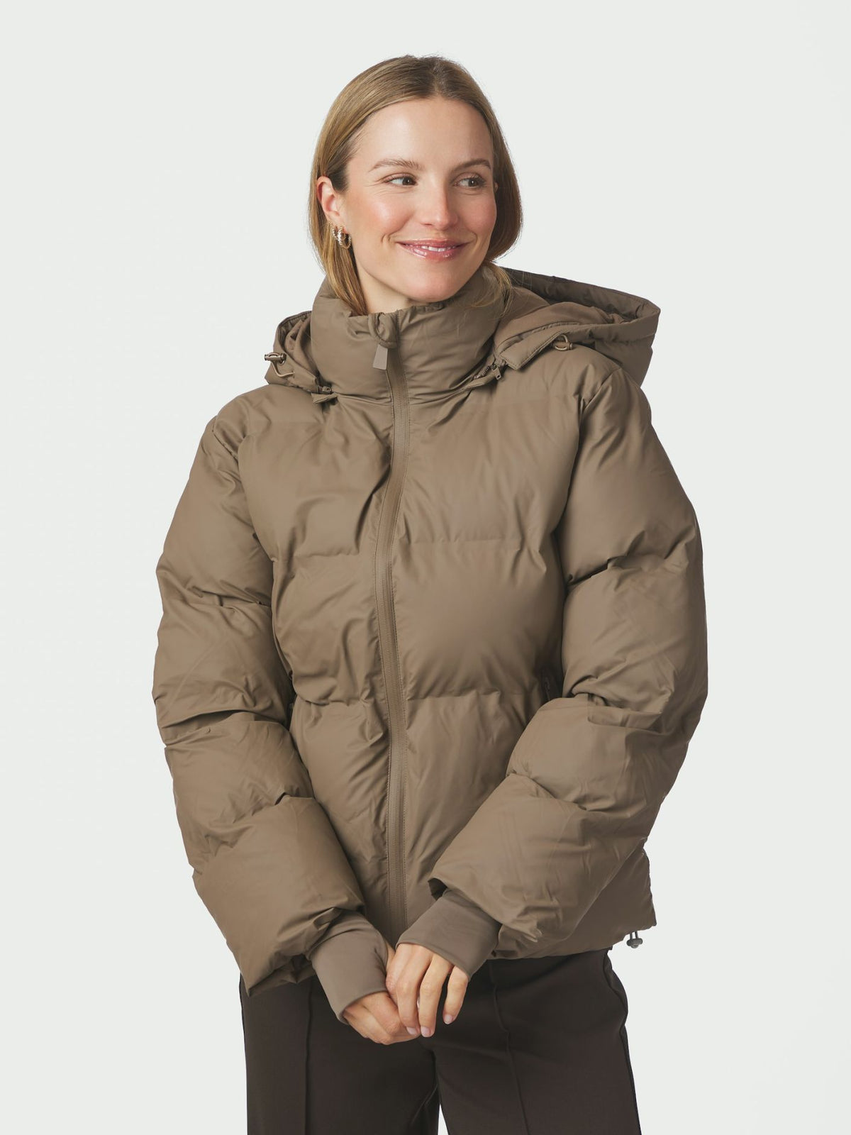 Fox Puffer Jas - Taupe