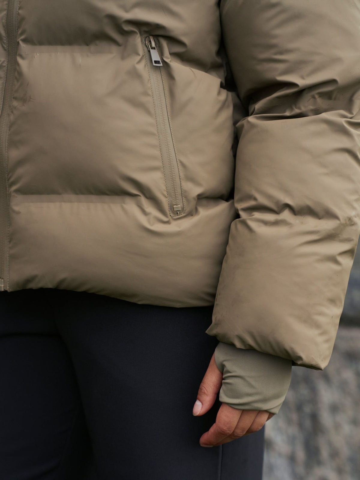 Fox Puffer Jas - Taupe