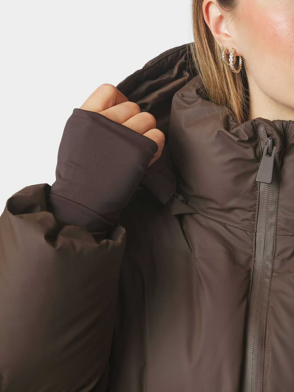 Viviana Puffer Jas - Donker Bruin