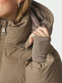 Viviana Puffer Jas - Dark Taupe