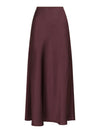 Vicky Heavy Satijnen Rok - Burgundy