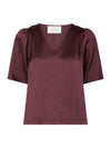 Largo Satijnen Blouse - Bordeaux