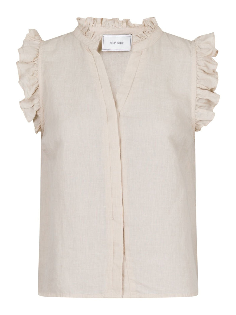 Siona Linen Top - Sand