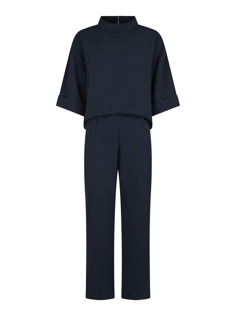 Arlo Crepe Jumpsuit - Navy